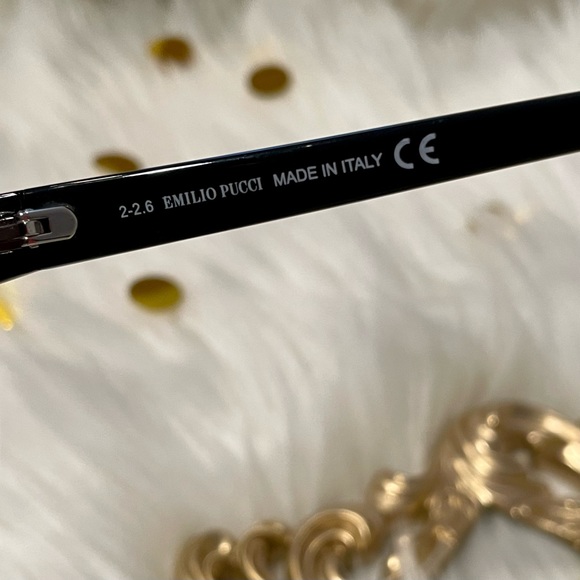 Authentic Emilio Pucci Sunglasses EP 56 black w/ gradient violet lenses - Picture 7 of 10